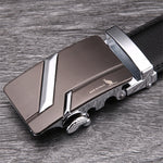 Men's "Crisp Finish" Belts - 100% Genuine Luxury Leather &  Automatic Buckle
