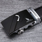 Men's "Crisp Finish" Belts - 100% Genuine Luxury Leather &  Automatic Buckle