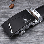 Men's "Crisp Finish" Belts - 100% Genuine Luxury Leather &  Automatic Buckle