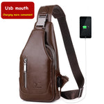Men's Single Strap Messenger bag - USB Charging Enabled